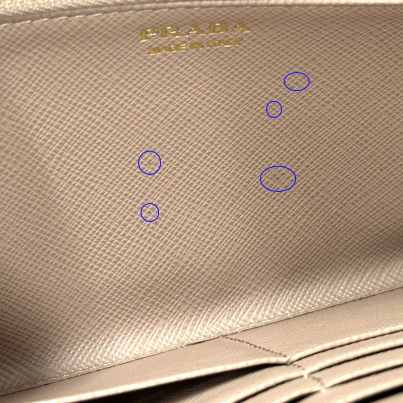 Prada Wallets ed Long Saffiano Beige 1 Ml506 Gold Hardware Round — view 7