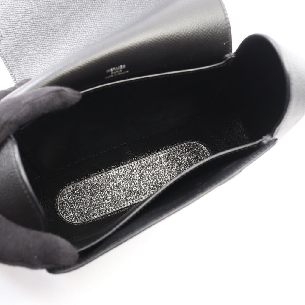 Hermes Shoulder Bag Octagon Black Leather — view 3