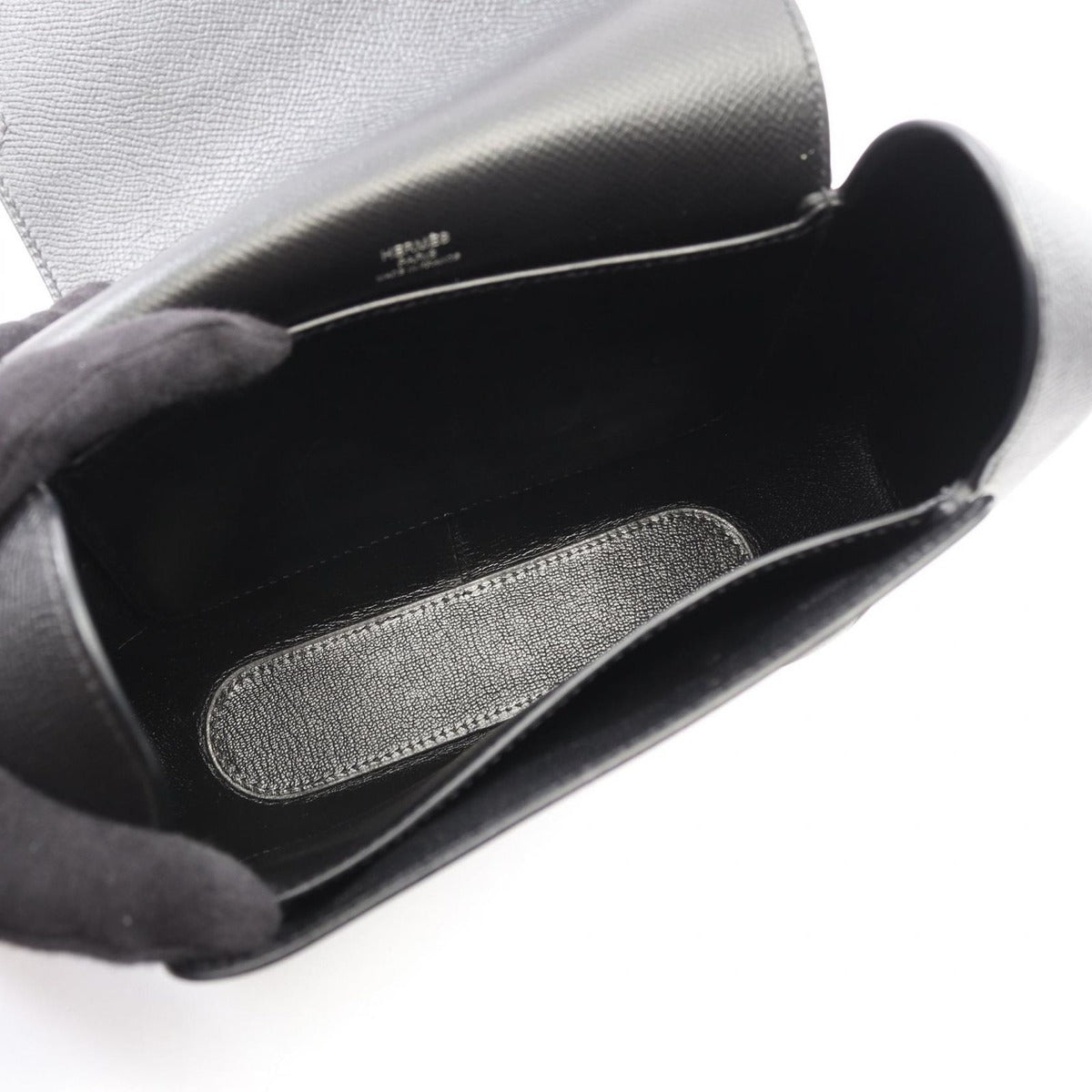 Hermes Shoulder Bag Octagon Black Leather — view 3