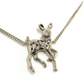 Chanel Long Necklace CC Logo Bambi Plated Gold