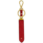 Prada Logo Key Ring Red Saffiano 1 Pp067 Leather — view 2