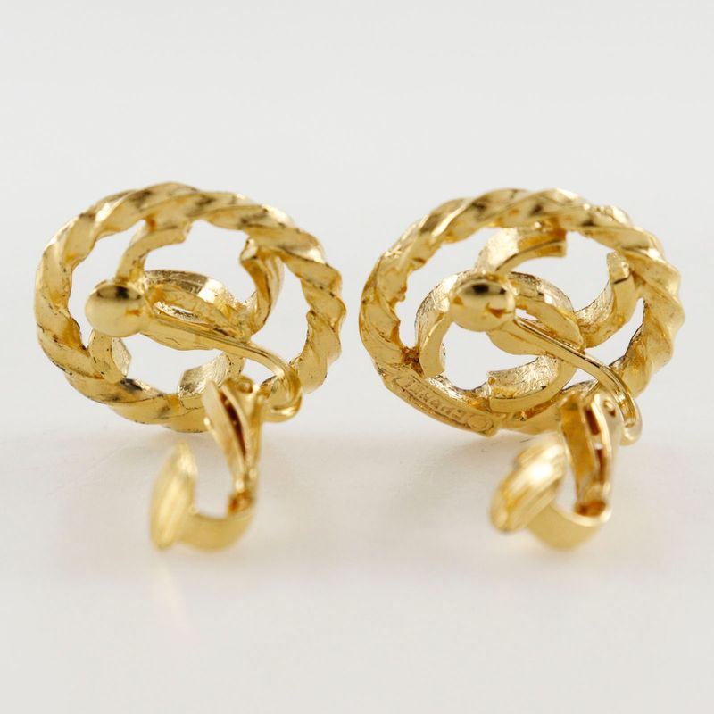 Chanel Coco Mark Vintage Gold Plated 7.0 g Earrings — view 5