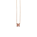 Hermes Mini Pop Necklace New Gold Rose