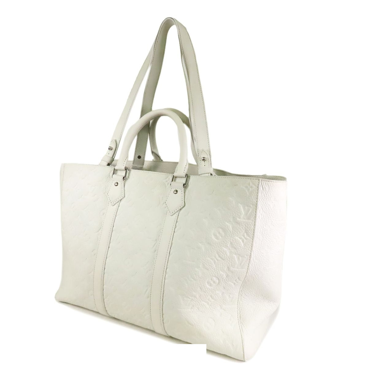 Louis Vuitton Yayoi Kusama Sac Plat White Blue Monogram Taurillon Psychedelic — view 2