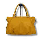 Loewe 2-Way Shoulder Bag Handbag Tassel Charm Fringe Anagram Logo Yellow Silver — view 3