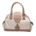 Loewe Anagram Pink Beige White Canvas Leather