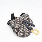 Christian Dior Oblique Saddle Waist Pouch Jacquard Navy