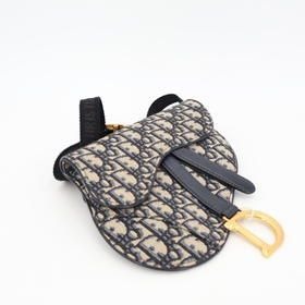 Christian Dior Oblique Saddle Waist Pouch Jacquard Navy