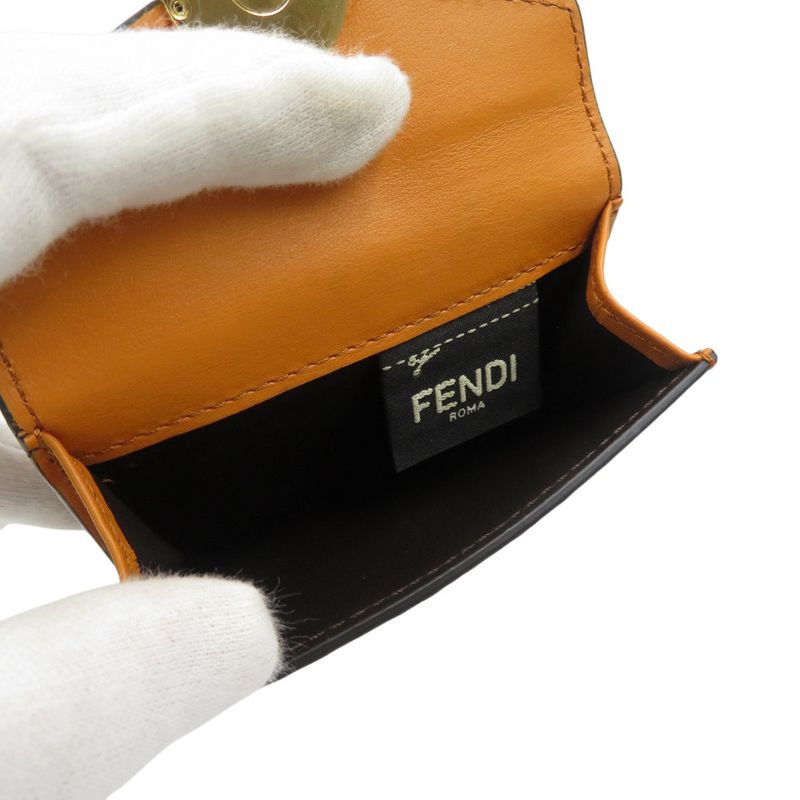 Fendi Fize 8 M0395 Karung Leather Gold Hardware Yellow Trifold Wallet 1050 — view 6