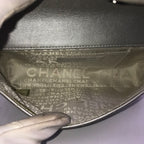 Chanel Lambskin Camellia Choco Bar Chain Shoulder Bag Silver Price Negotiation — view 5