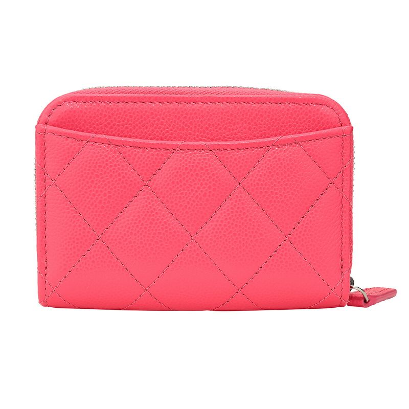 Chanel Coin Case Classic Zip Purse Neon Pink — view 2