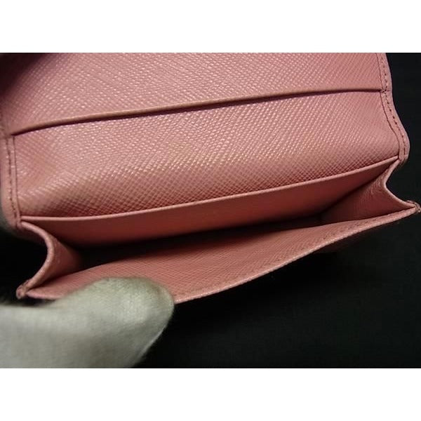Prada Card Case Business Holder 1 Mc122 Petalo Pink Saffiano Leather — view 5