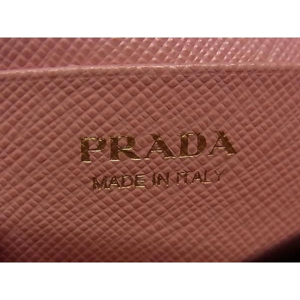 Prada Card Case Business Holder 1 Mc122 Petalo Pink Saffiano Leather — view 6