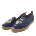 Hermes Slip on Flats Espadrilles Canvas 35 Navy Yo27 Gy57
