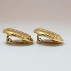 Chanel Vintage Mademoiselle Round Gold Earrings