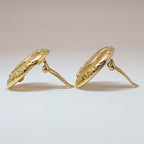 Chanel Vintage Mademoiselle Round Gold Earrings