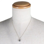 Louis Vuitton Pendant Lockit Chain Necklace Silver Weight — view 2