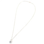 Louis Vuitton Pendant Lockit Chain Necklace Silver Weight — view 3