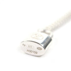 Louis Vuitton Pendant Lockit Chain Necklace Silver Weight — view 5