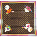 Louis Vuitton Carre 70 Super Flat Monogram Panda Takashi Murakami Scarf Silk