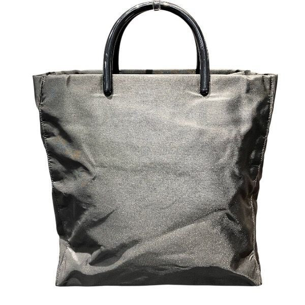 Prada Black Nylon Plastic Tote