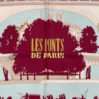 Hermes Scarf Silk Carre 90 les Ponts de Paris Bridges of Red — view 6
