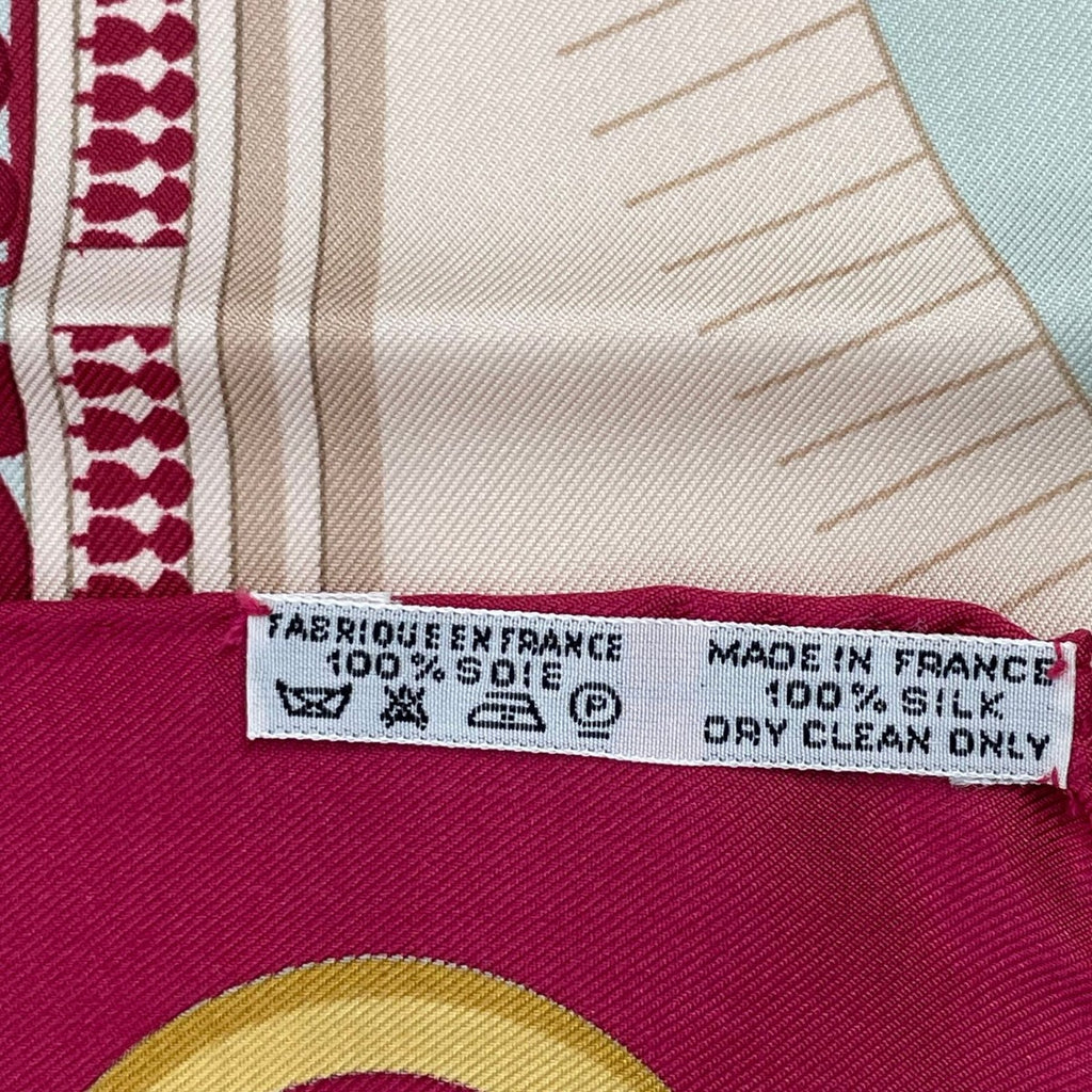 Hermes Scarf Silk Carre 90 les Ponts de Paris Bridges of Red — view 9