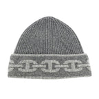Hermes Knit Cap Heaven Charbon Flannel Gray L Size Cashmere Hat
