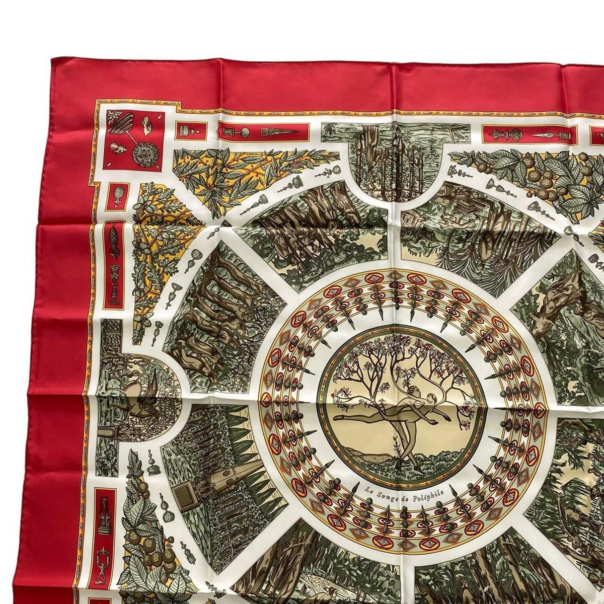 Hermes Scarf Silk Carre 90 le Songe de Poliphile Dream Red Box — view 2