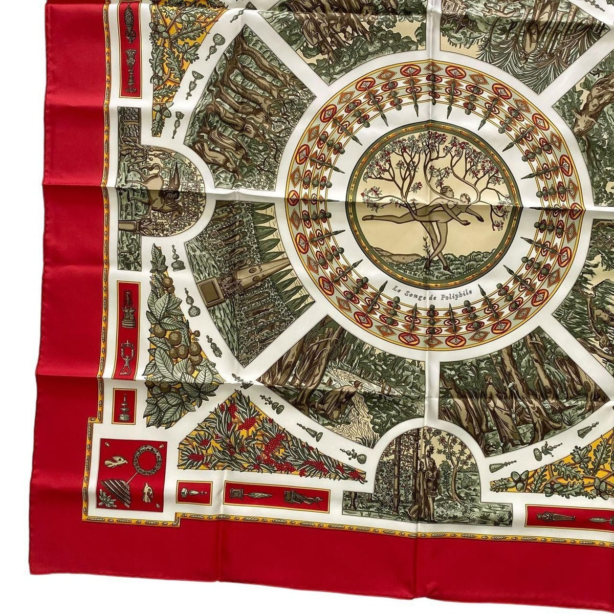 Hermes Scarf Silk Carre 90 le Songe de Poliphile Dream Red Box — view 4