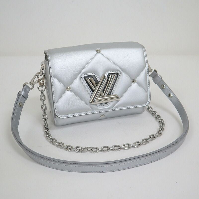Louis Vuitton Twist PM Shoulder Bag LV Pillow Leather Silver Tag
