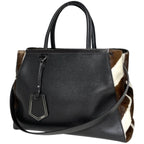 Fendi Toujour 2-Way Shoulder Bag Tote Leather Dark Brown