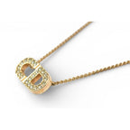 Dior Necklace Vintage CD Logo Rhinestone Gold — view 4