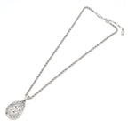Saint Laurent Yves Egg Arabesque Pendant Necklace Silver — view 2
