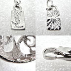 Saint Laurent Yves Egg Arabesque Pendant Necklace Silver — view 6