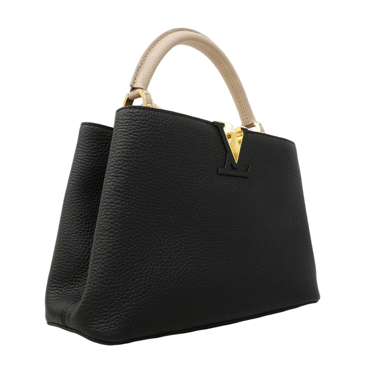 Louis Vuitton Handbag Capucines Black Beige 2-Way — view 2