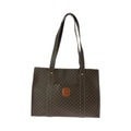 Celine Vintage Macadam Pattern Brown Gold Hardware Mc96 Tote Bag