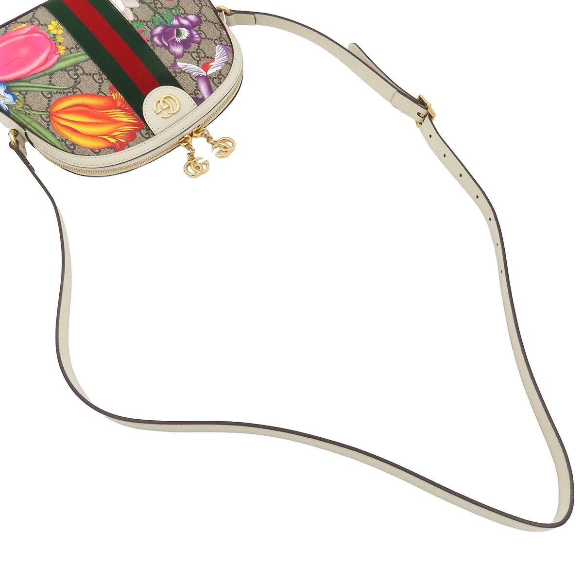 Gucci Ophidia Beige Flora GG Canvas Small Shoulder Bag Floral — view 4