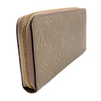 Louis Vuitton Zippy Wallet Monogram Empreinte Leather Beige Round Gold — view 2