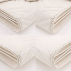 Gucci GG Marmont Chain Shoulder 2-Way Clutch Calf White — view 4