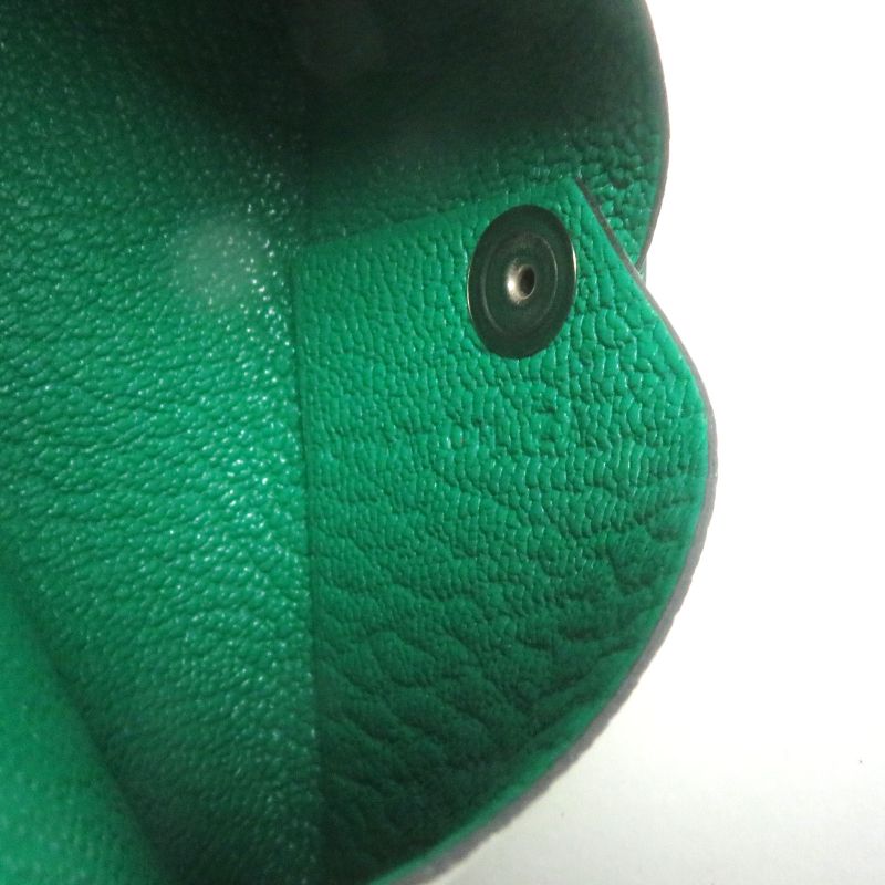 Hermes Calvi Verso Chevre Verre Fizz Mint Coin Case Stamped — view 8