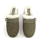 Chanel 21 B Clog Sabot Sandals Khaki Gdhardware Size 36 Shoes — view 7