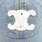 Celine Baseball Cap Triomphe Denim S Size Light Blue Apparel Hat — view 8