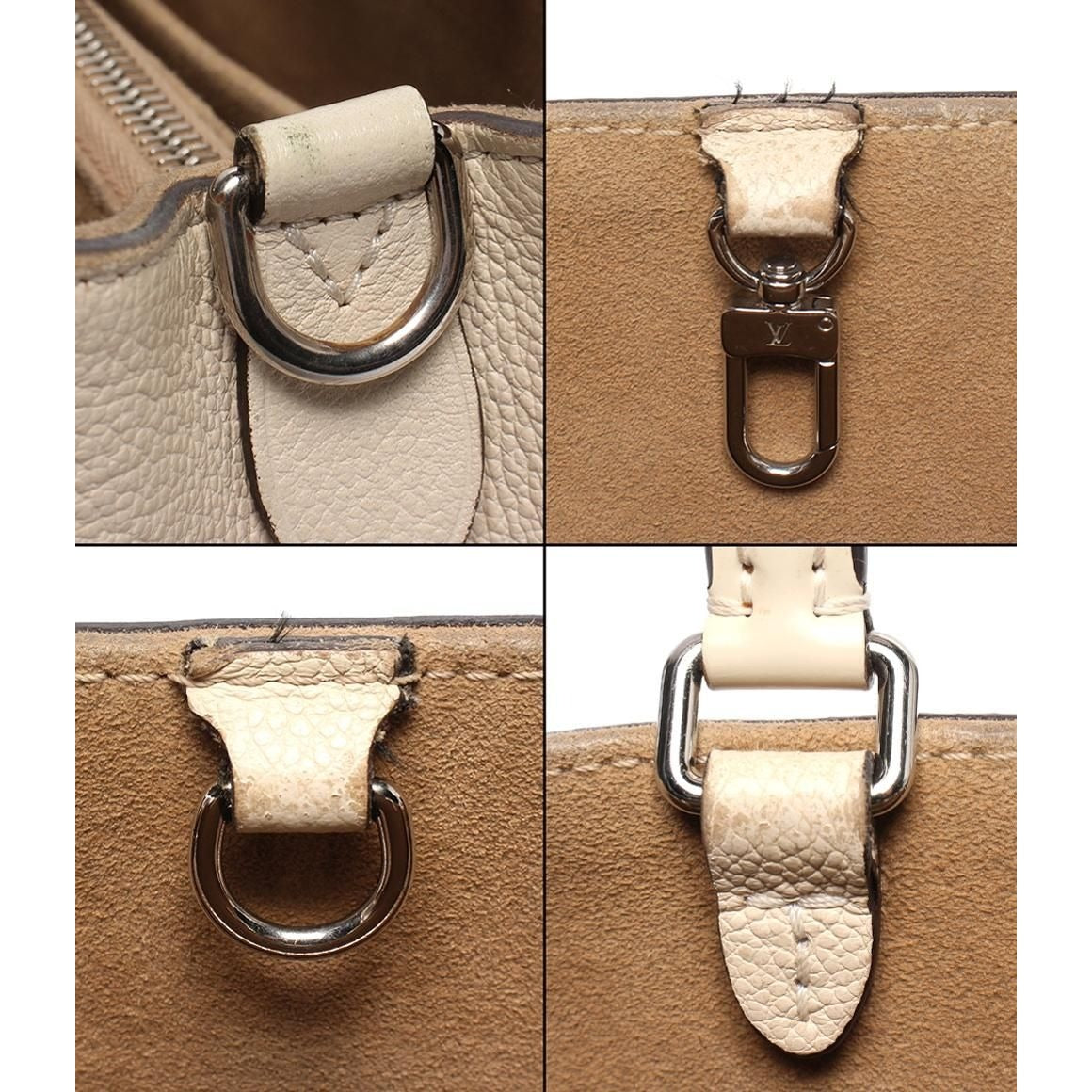 Louis Vuitton 2-Way Shoulder Bag Crossbody Epi Marelle Tote BB White — view 6