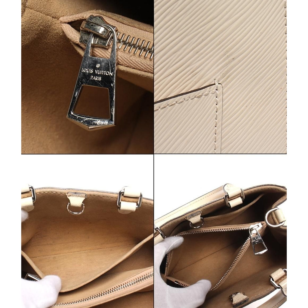 Louis Vuitton 2-Way Shoulder Bag Crossbody Epi Marelle Tote BB White — view 7