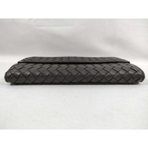 Bottega Veneta Wallet Intrecciato Brown Leather Hook Bifold — view 2