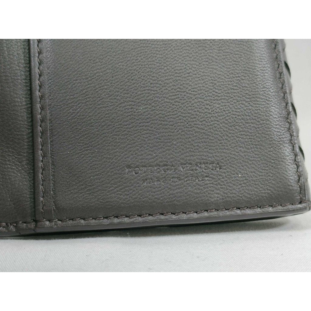 Bottega Veneta Wallet Intrecciato Brown Leather Hook Bifold — view 4