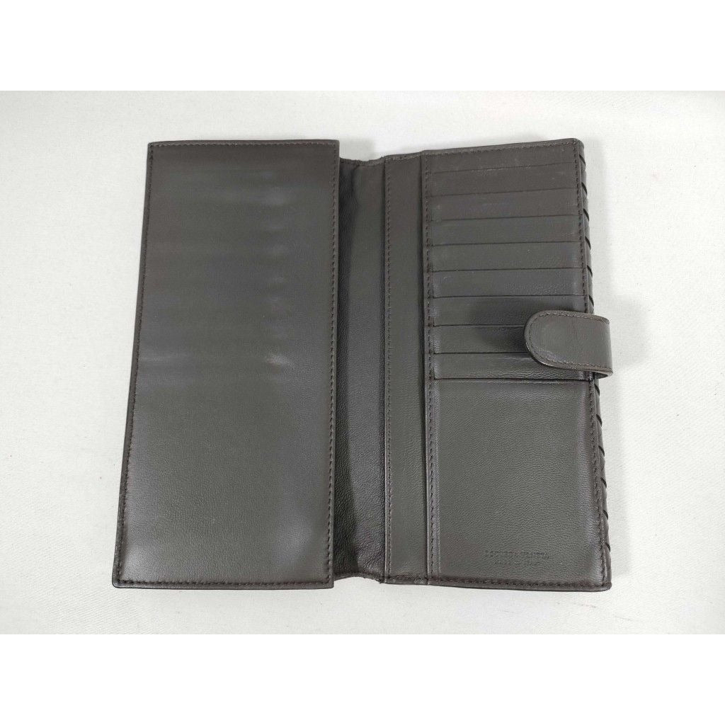 Bottega Veneta Wallet Intrecciato Brown Leather Hook Bifold — view 6