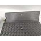 Bottega Veneta Wallet Intrecciato Brown Leather Hook Bifold — view 8