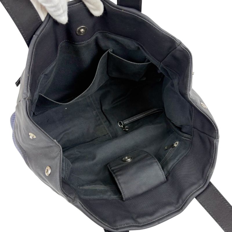 Chanel Paris Biarritz Mini Tote Shoulder Bag Navy Blue Black Bicolor — view 8